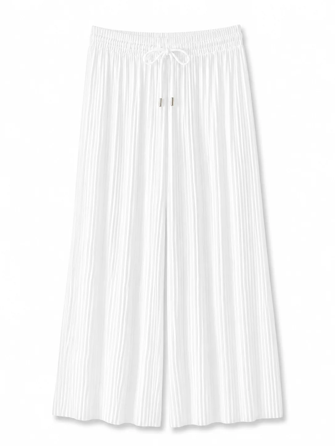 Women’s Pleated Wide Leg Trousers with Drawstring Waist